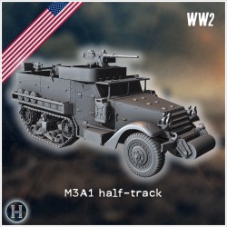 M3A1 Half-track Armored Personnel... - 3D STL | Hartolia Miniatures