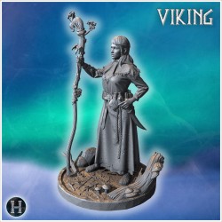 Calm elven druid stands on... - 3D STL | Hartolia Miniatures
