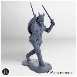 Fierce Viking warrior charges... - 3D STL | Hartolia Miniatures