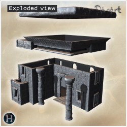Stone building with a large arched... - 3D STL | Hartolia Miniatures