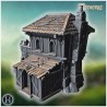 Maison avec fenêtres en arc et cheminée - STL 3D | Hartolia Miniatures
