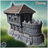 Maison avec fenêtres en arc et cheminée - STL 3D | Hartolia Miniatures