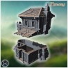 Maison avec fenêtres en arc et cheminée - STL 3D | Hartolia Miniatures