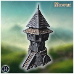 Maison tour avec escalier en spirale - STL 3D | Hartolia Miniatures