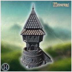 Tower house with spiral staircase - 3D STL File | Hartolia Miniatures