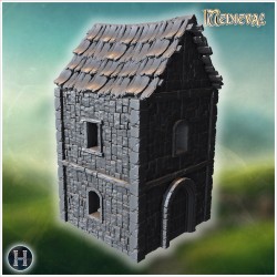Ancient stone building with arched... - 3D STL | Hartolia Miniatures