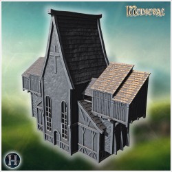 Church-like building with steep... - 3D STL | Hartolia Miniatures