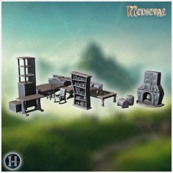 Interior furnishings including... - 3D STL | Hartolia Miniatures