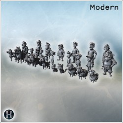 Group of stylized characters... - 3D STL | Hartolia Miniatures