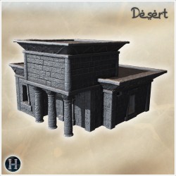 A building with pillars, a flat... - 3D STL | Hartolia Miniatures