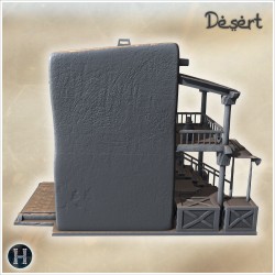 A building with a balcony, stairs,... - 3D STL | Hartolia Miniatures