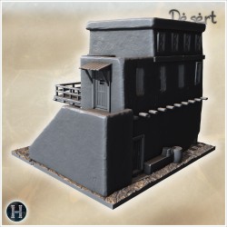 Two-story building with a balcony,... - 3D STL | Hartolia Miniatures