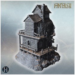 House perched atop a skull - 3D STL File | Hartolia Miniatures