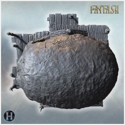 House built inside a skull - 3D STL File | Hartolia Miniatures