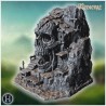 House built into a rocky cliffside - 3D STL File | Hartolia Miniatures