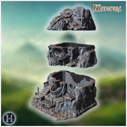 Maison construite dans une falaise... - STL 3D | Hartolia Miniatures