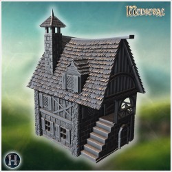 Maison à colombages avec petite... - STL 3D | Hartolia Miniatures
