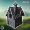 Timber-framed house with small turret - 3D STL | Hartolia Miniatures