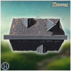Timber-framed house with small turret - 3D STL | Hartolia Miniatures