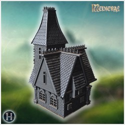 Maison haute avec ligne de toit raide - STL 3D | Hartolia Miniatures