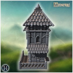 Maison à deux étages avec balcon en... - STL 3D | Hartolia Miniatures