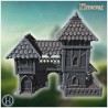 Maison à deux étages avec balcon en... - STL 3D | Hartolia Miniatures