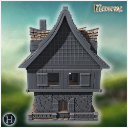 Maison médiévale à base de pierre - STL 3D | Hartolia Miniatures