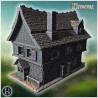 Medieval house with stone base - 3D STL File | Hartolia Miniatures