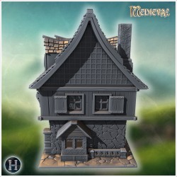 Maison médiévale à base de pierre - STL 3D | Hartolia Miniatures