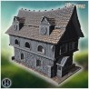 Medieval house with stone base - 3D STL File | Hartolia Miniatures