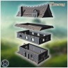 Medieval house with stone base - 3D STL File | Hartolia Miniatures