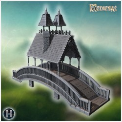 Stone bridge with towers - 3D STL File | Hartolia Miniatures