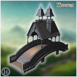 Pont en pierre avec tours - Fichier STL 3D | Hartolia Miniatures