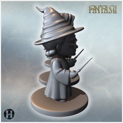 Wizard figures with wands and robes - 3D STL | Hartolia Miniatures