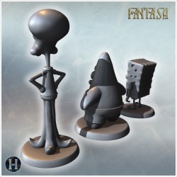 Spongebob, Patrick et Squidward... - STL 3D | Hartolia Miniatures