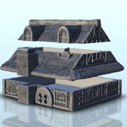Medieval house with thatch roof 3