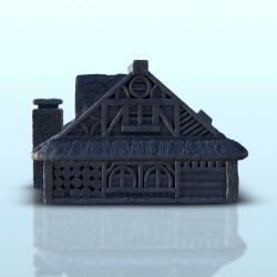 Medieval house with thatch roof 3