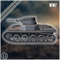 Panzer I 1 ' Breda' light tank with... - 3D STL | Hartolia Miniatures
