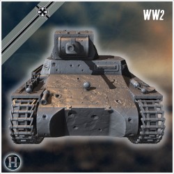 Panzer I 1 ' Breda' light tank with... - 3D STL | Hartolia Miniatures