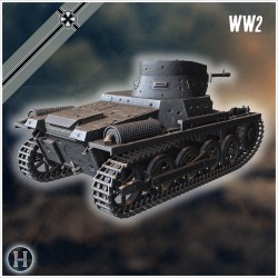 Panzer I 1 ' Breda' light tank with... - 3D STL | Hartolia Miniatures