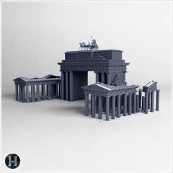 Brandenburg Gate in ruins (Berlin,... - 3D STL | Hartolia Miniatures