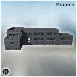 Fortified modern building with... - 3D STL | Hartolia Miniatures