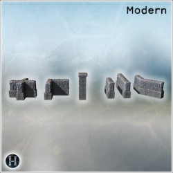 Section de murs défensifs en pierre... - STL 3D | Hartolia Miniatures