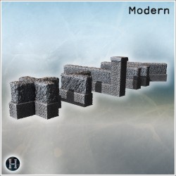 Section de murs défensifs en pierre... - STL 3D | Hartolia Miniatures