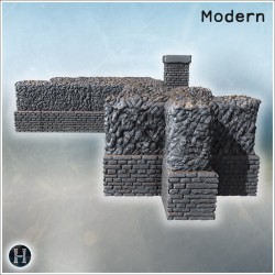 Section de murs défensifs en pierre... - STL 3D | Hartolia Miniatures