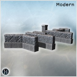 Section de murs défensifs en pierre... - STL 3D | Hartolia Miniatures