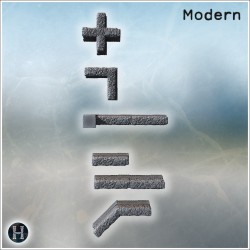 Section de murs défensifs en pierre... - STL 3D | Hartolia Miniatures