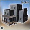 Frontier general store with tall... - 3D STL | Hartolia Miniatures