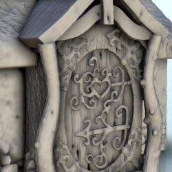 Medieval house with carved door 7