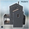Compact building with patterned... - 3D STL | Hartolia Miniatures